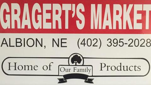 Gragerts Market, Albion, Nebraska home of Our Family products