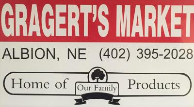 Gragerts Market, Albion, Nebraska home of Our Family products